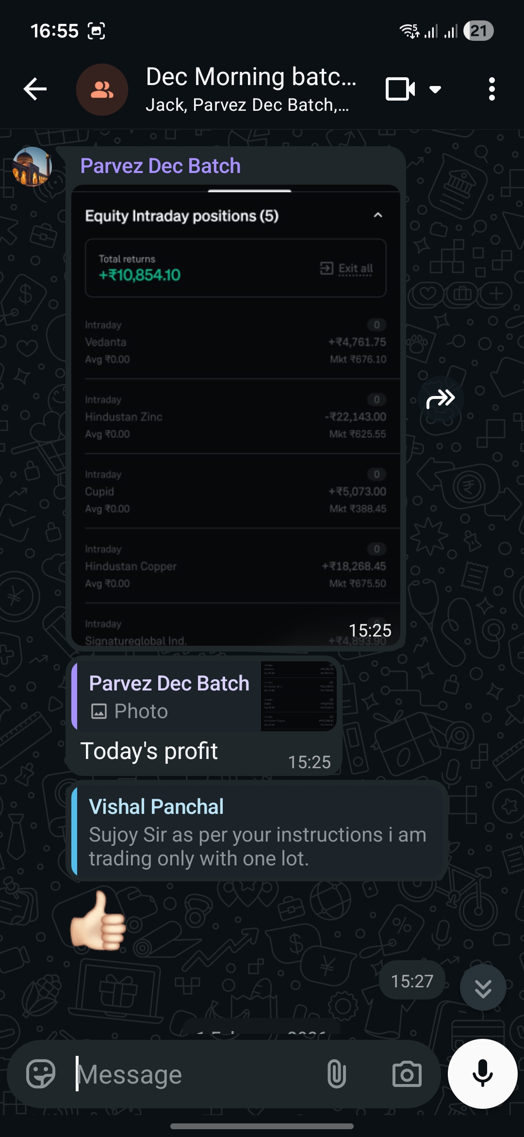 Student profit proof